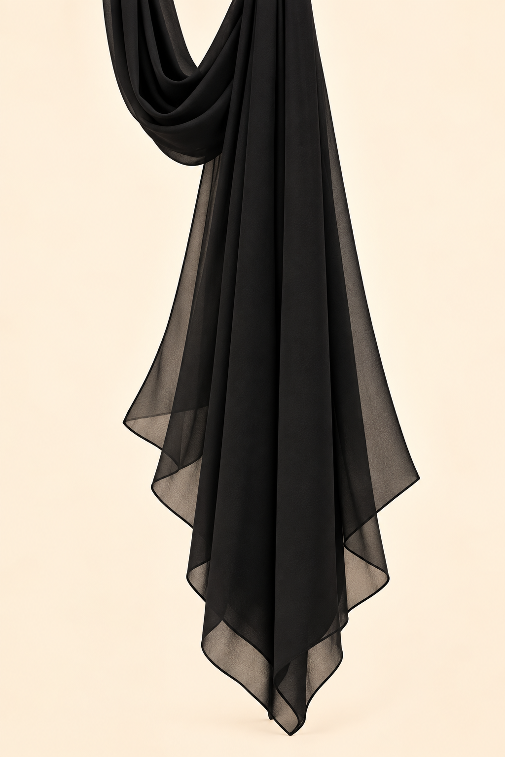 FAYRA Black Ivory Bow Embroidered Abaya