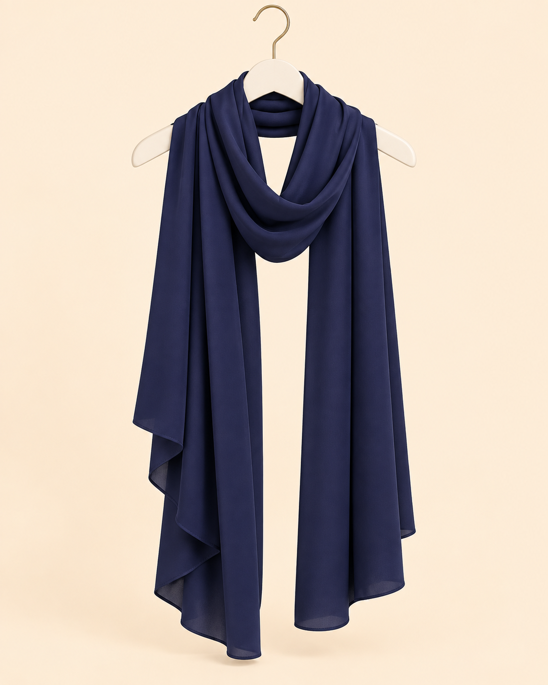FAYRA Navy Floral Trim Abaya