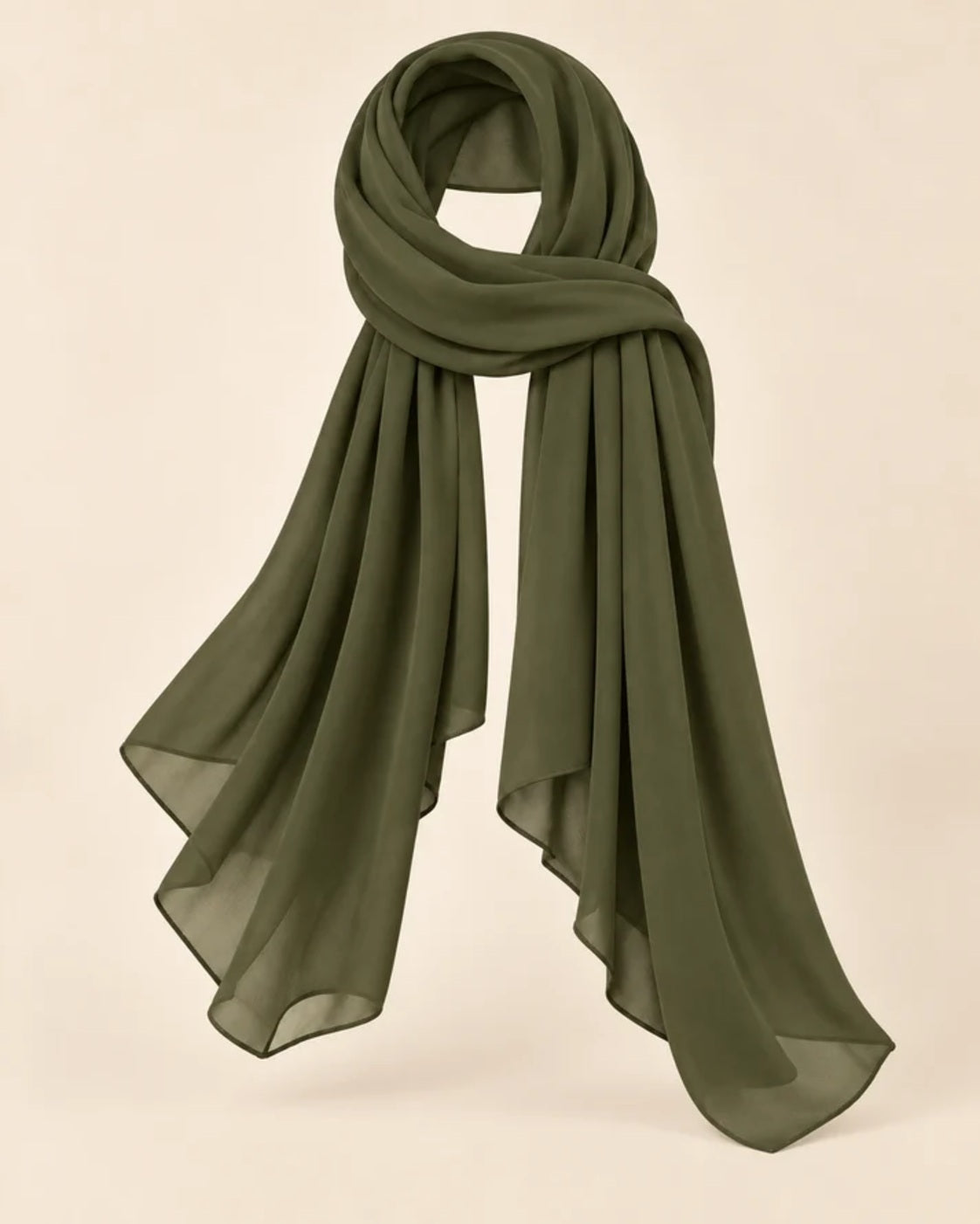 FAYRA Olive Aura Draped Abaya