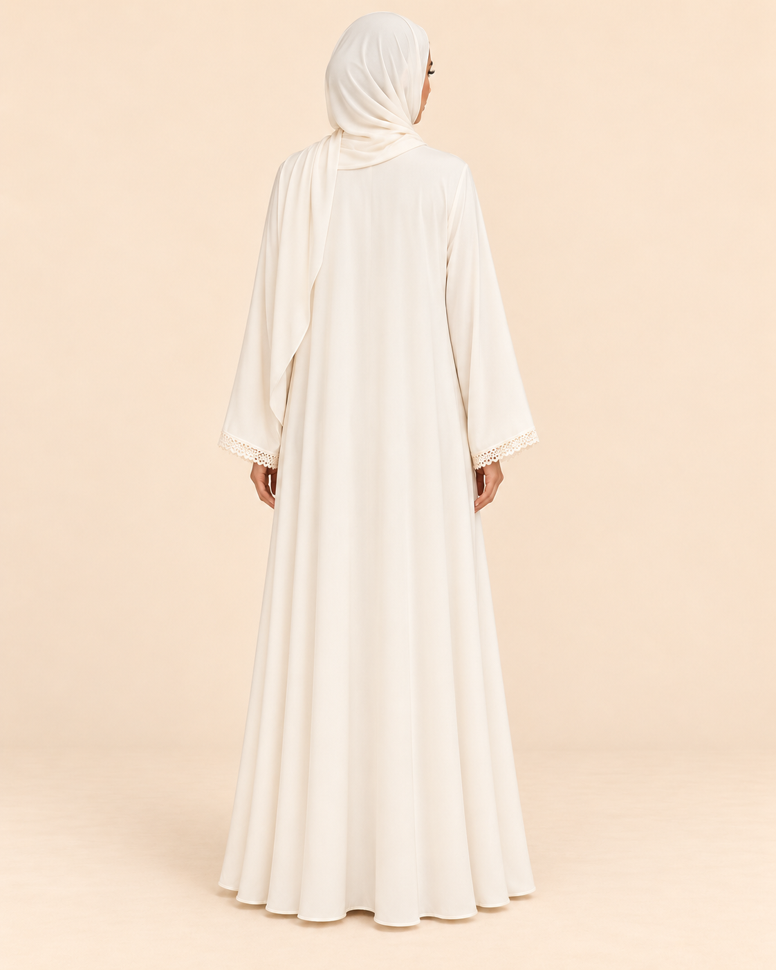FAYRA Ivory Grace Lace Abaya