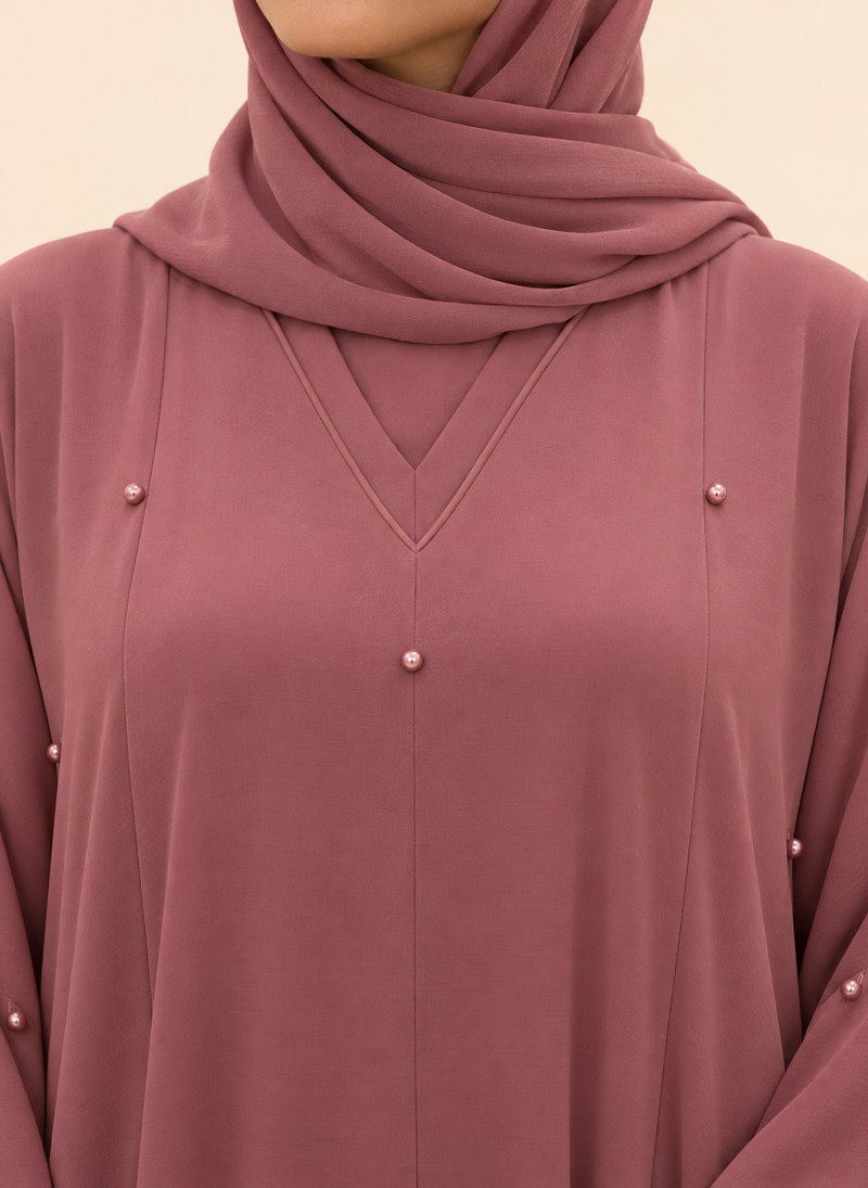 FAYRA Pearl Embellished Abaya