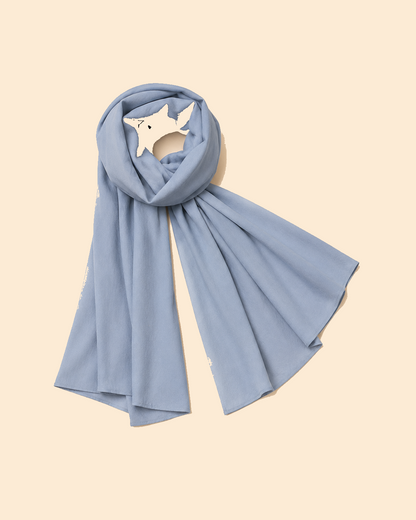 FAYRA Blue Mist Wide-Sleeve Abaya Set