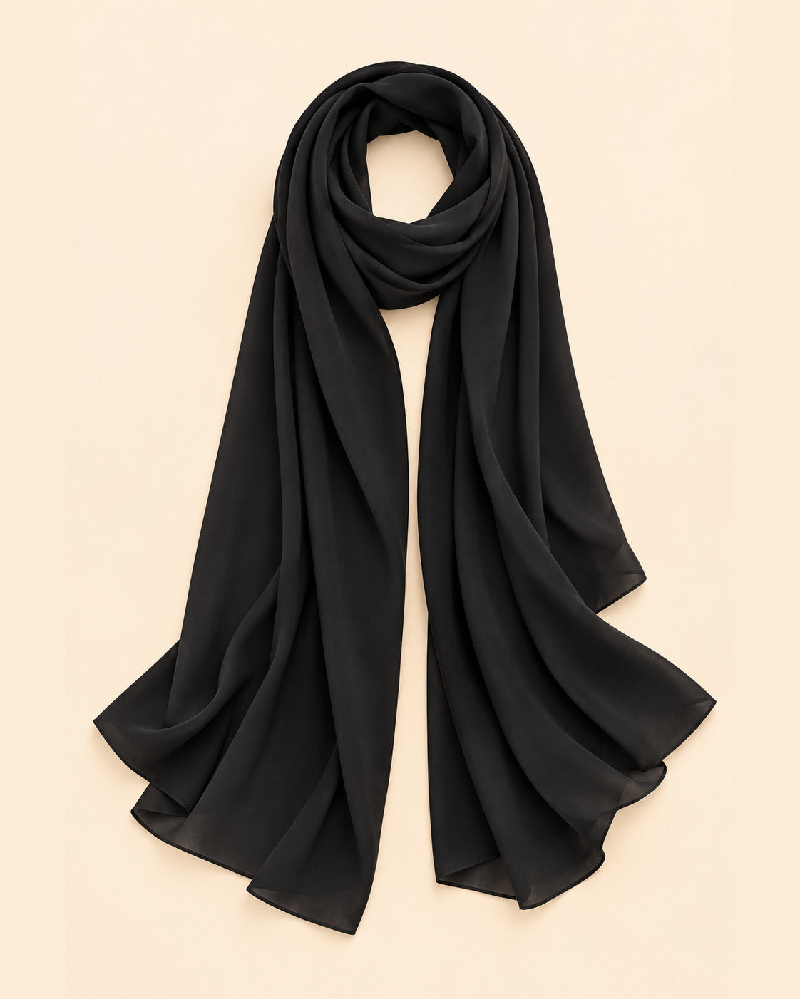 FAYRA Black Tonal Stripe Kimono Abaya