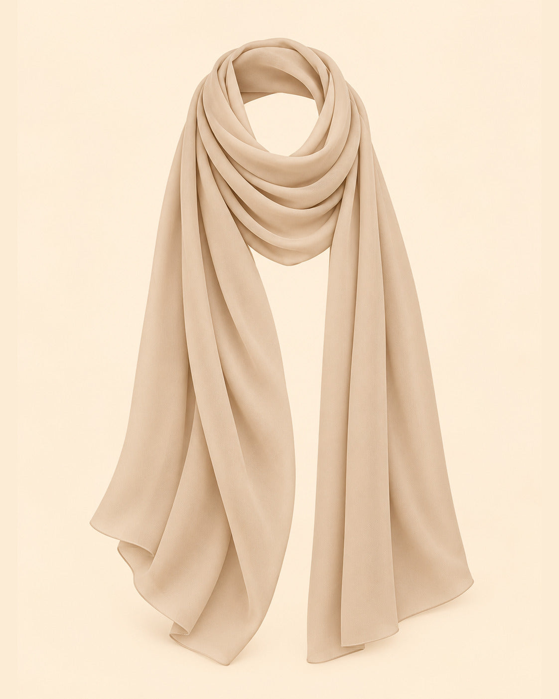 FAYRA Beige Floral Embroidered Abaya