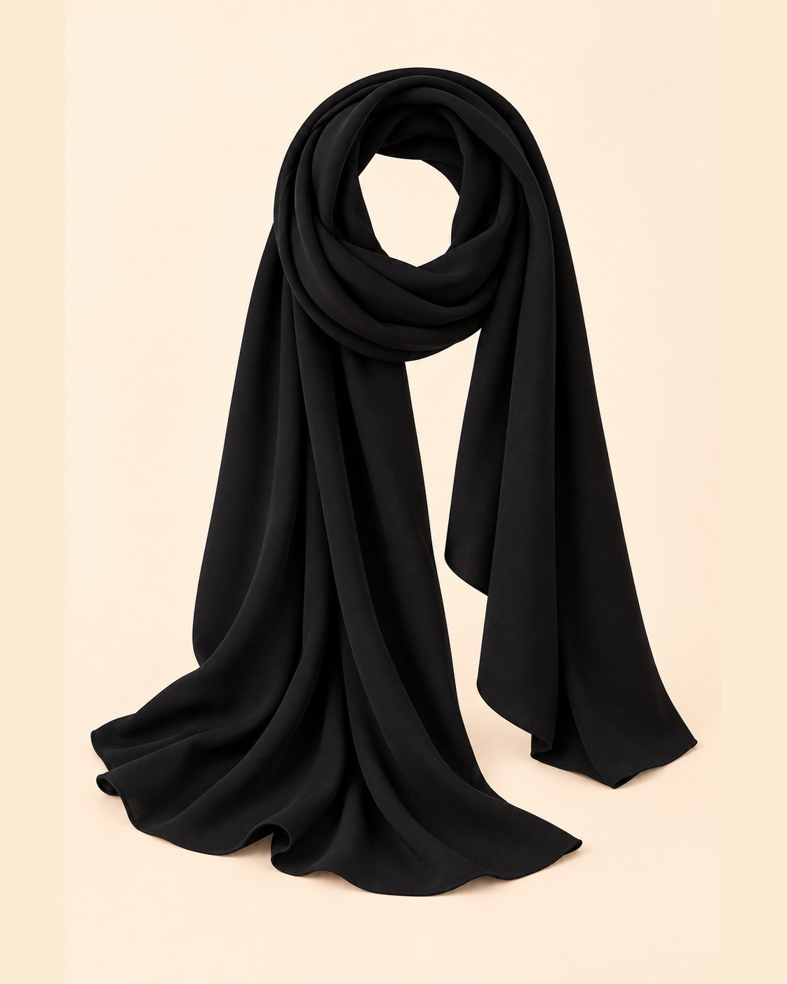 FAYRA Black & Ivory Gold-Trim Abaya