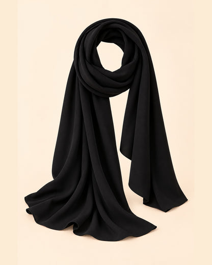 FAYRA Black & Ivory Gold-Trim Abaya