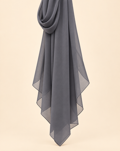 FAYRA Grey Fringe Trim Abaya