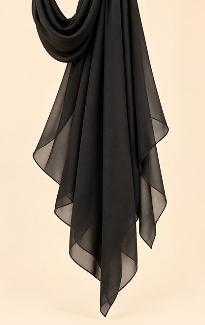 FAYRA Black Beaded Panel Abaya