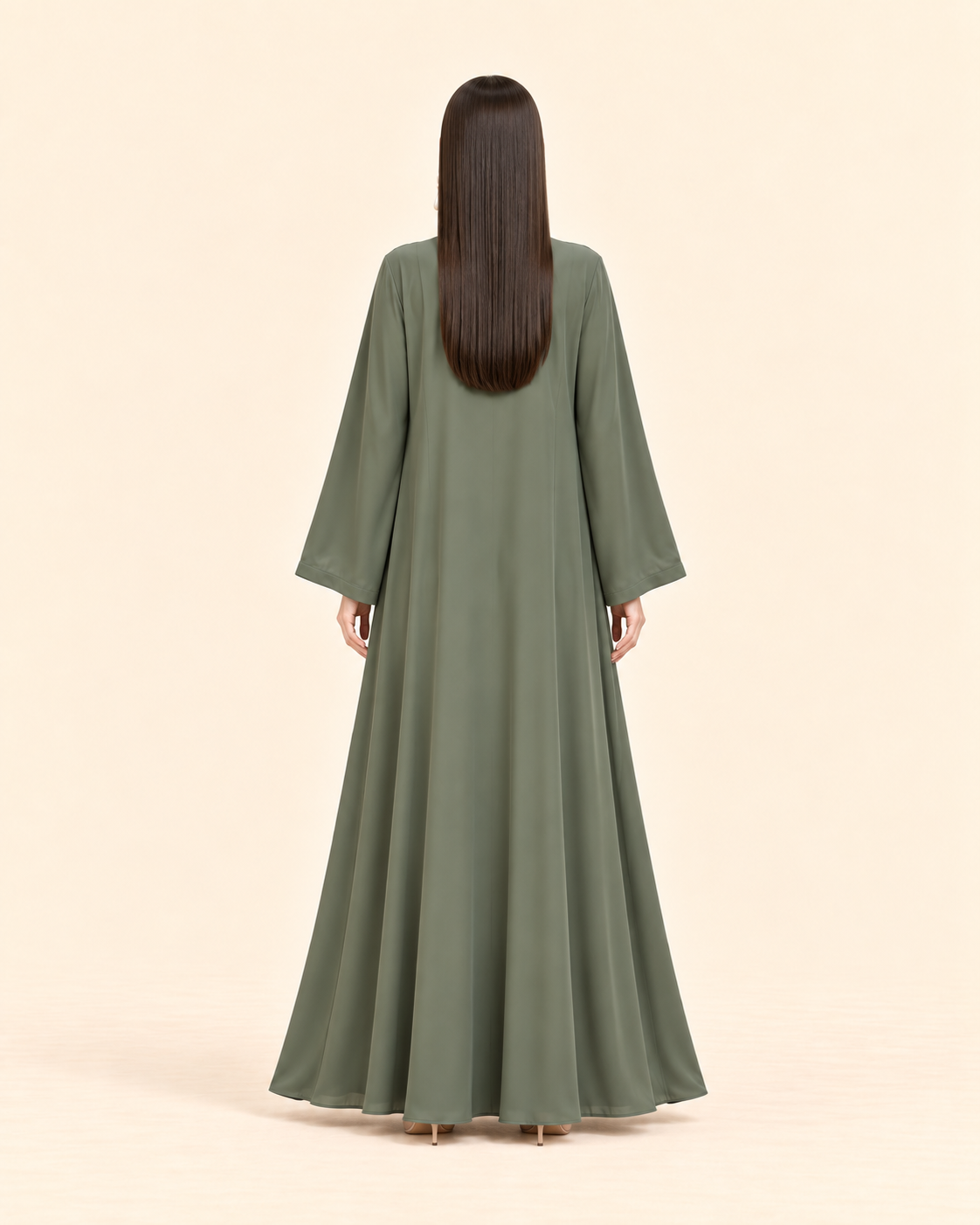 FAYRA Olive Petal Handwork Abaya