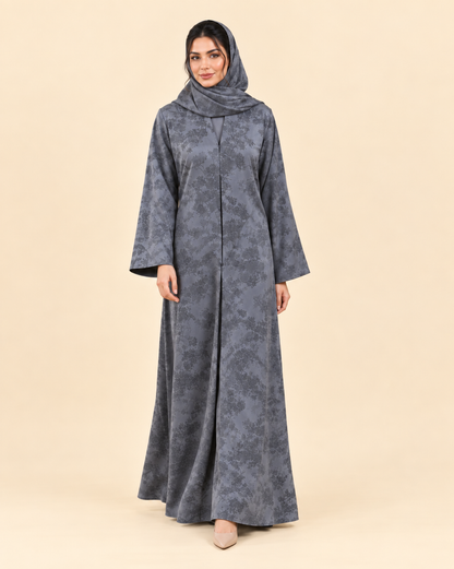 FAYRA Slate Blossom Abaya