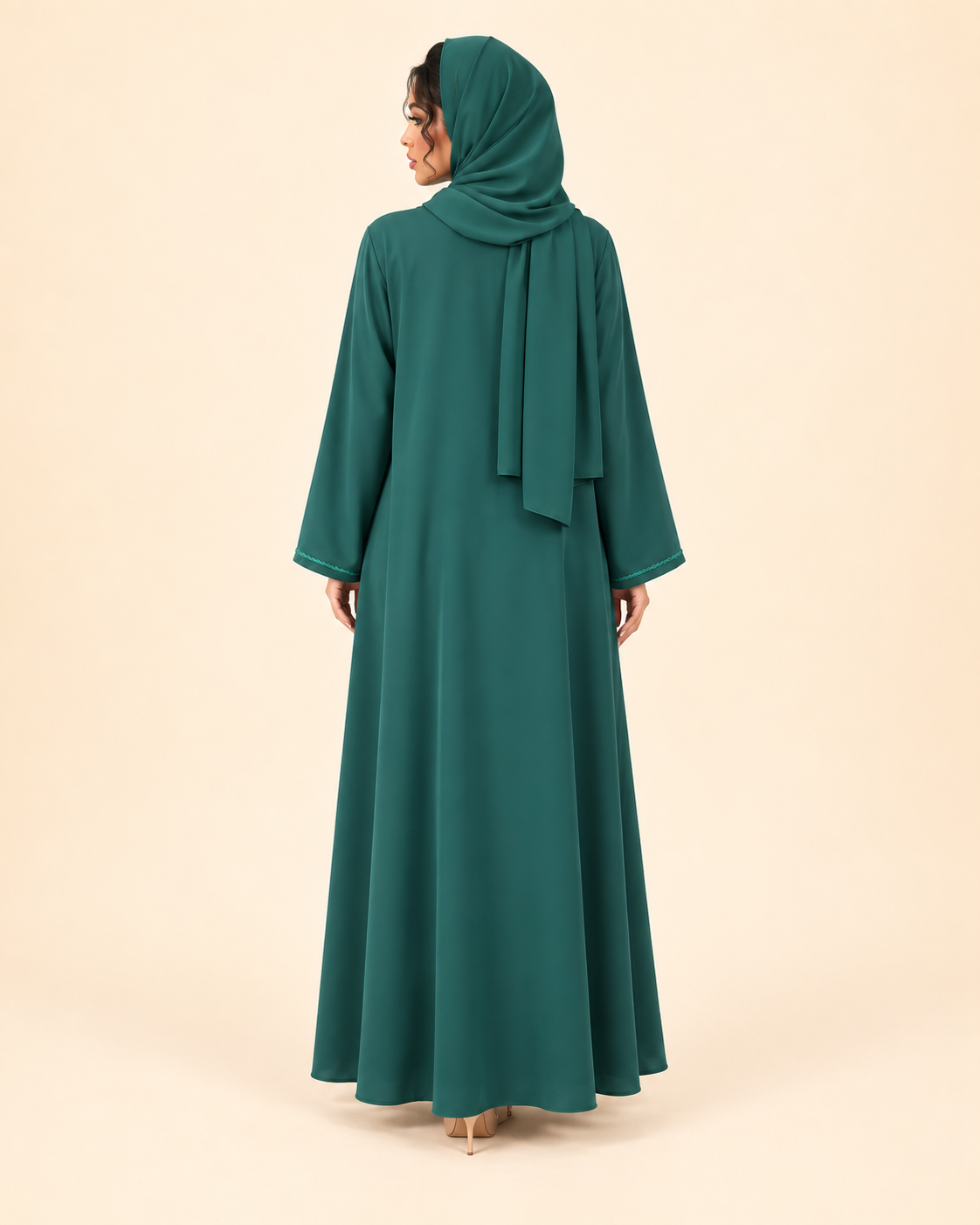 FAYRA Emerald Bloom Abaya