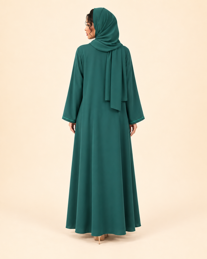 FAYRA Emerald Bloom Abaya
