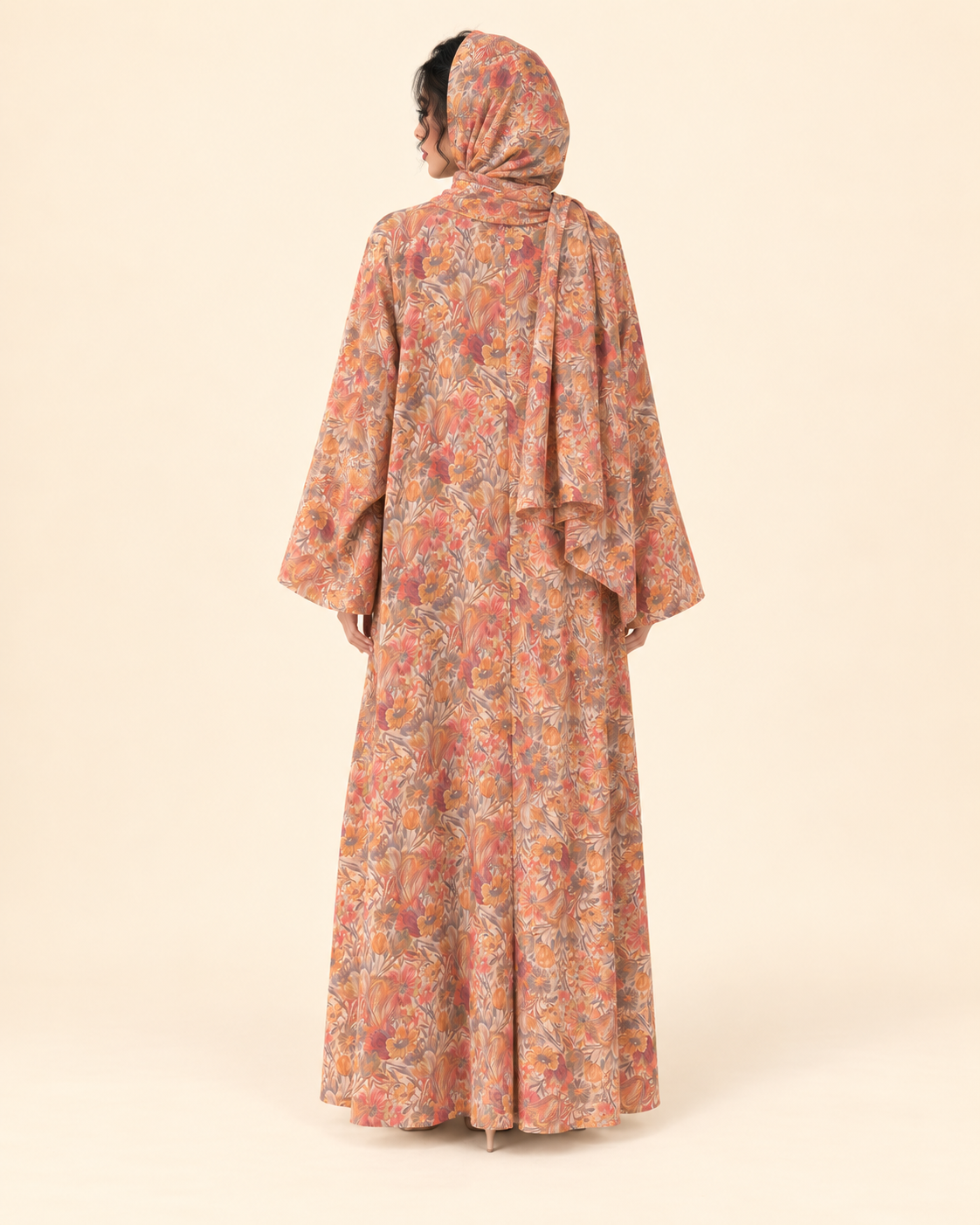 FAYRA Autumn Bloom Floral Abaya