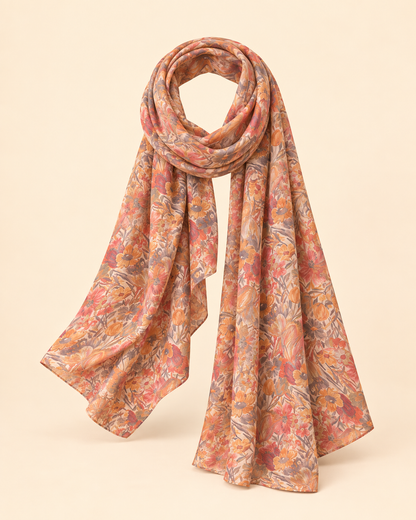 FAYRA Autumn Bloom Floral Abaya