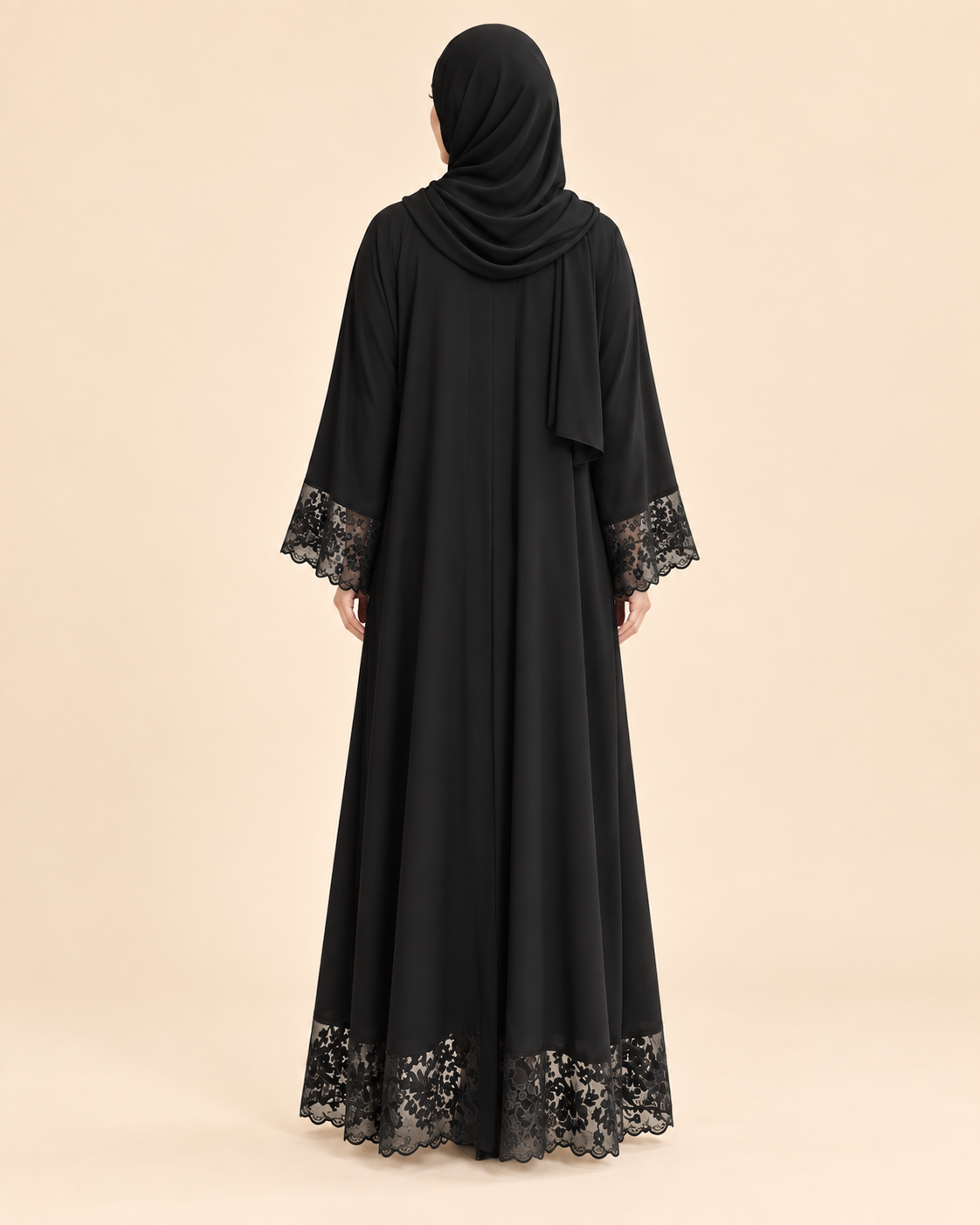 FAYRA Midnight Lace Abaya