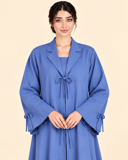 FAYRA Periwinkle Bow-Tie Abaya
