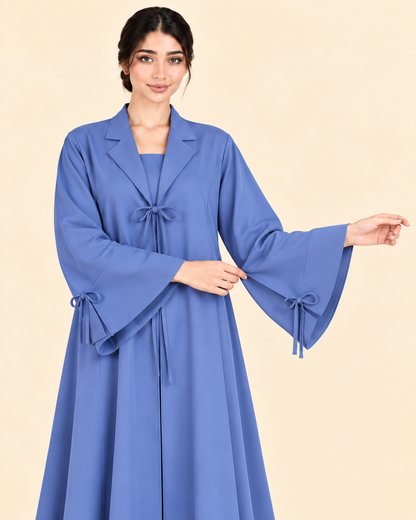 FAYRA Periwinkle Bow-Tie Abaya
