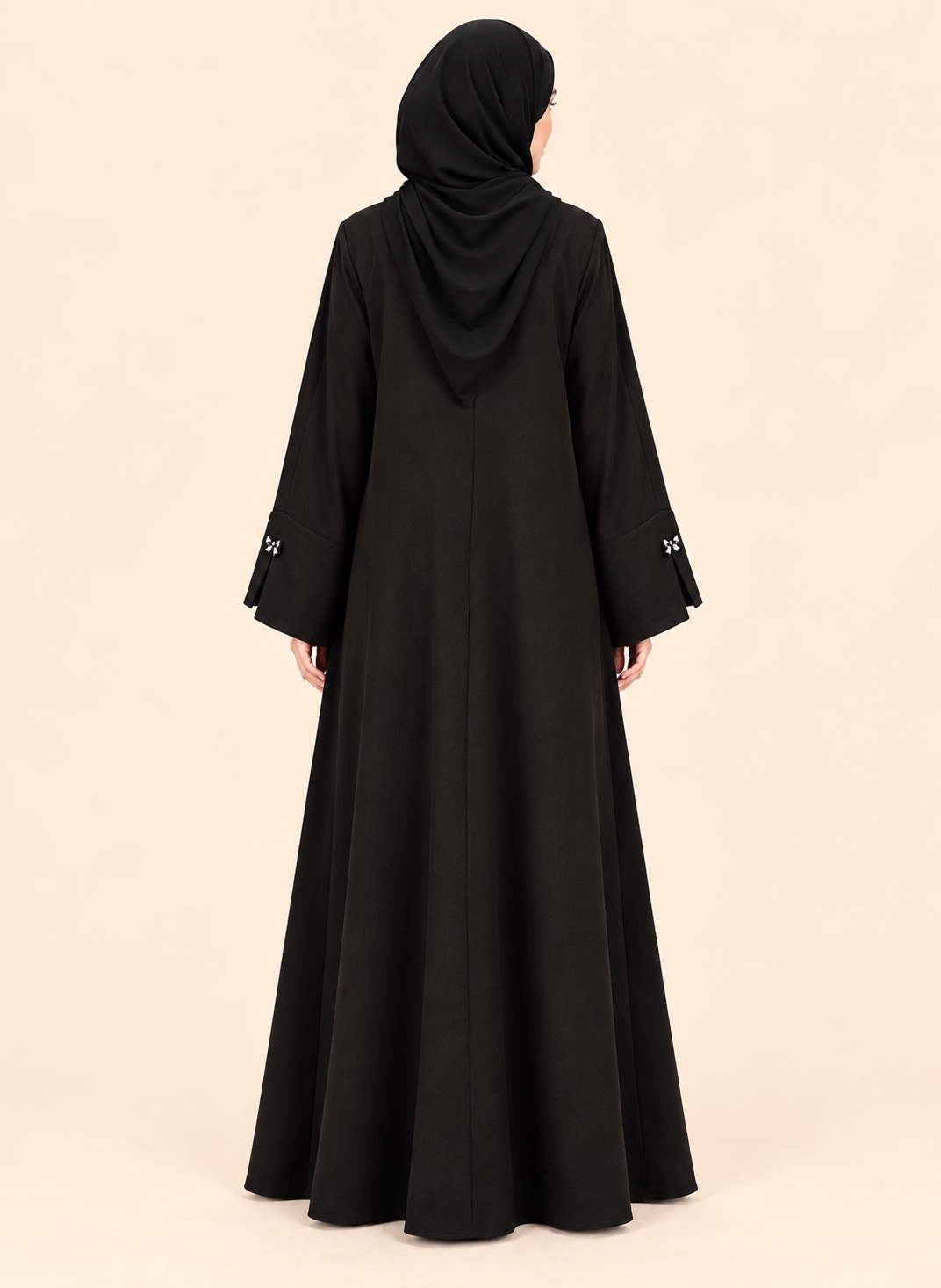 FAYRA Noir Bow Elegance Abaya