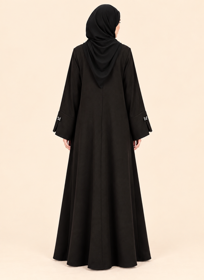 FAYRA Noir Bow Elegance Abaya