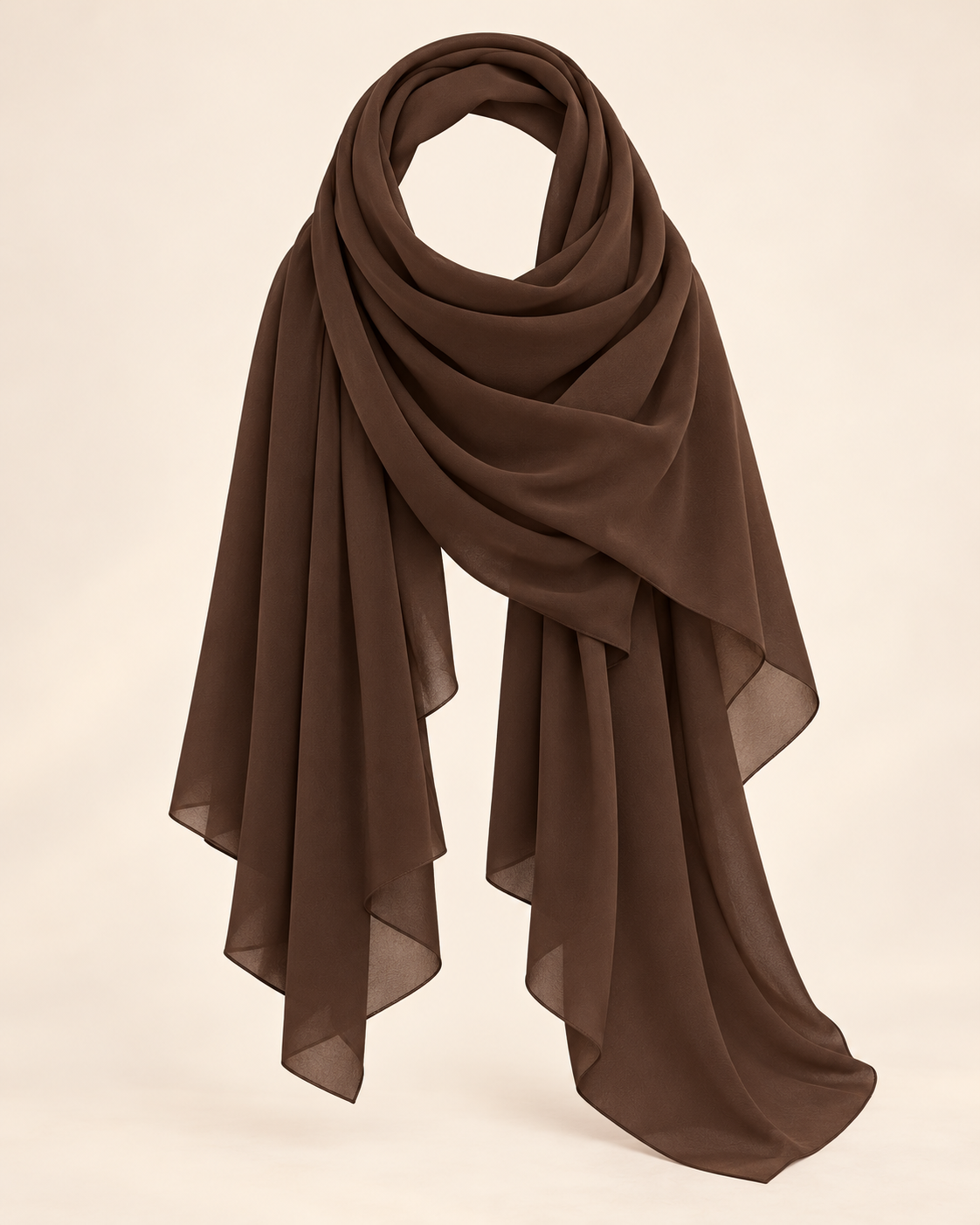 FAYRA Espresso Brown Lace Cuff Abaya