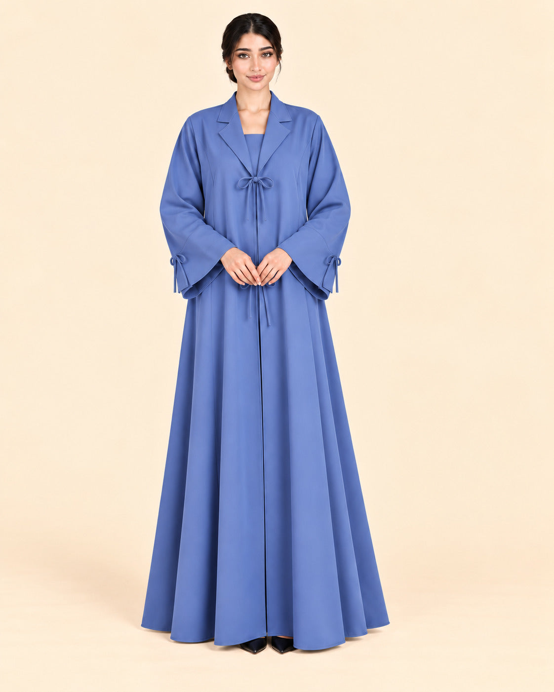 FAYRA Periwinkle Bow-Tie Abaya